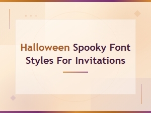 Spooky Halloween Font Styles for Invitations and Party Designs
